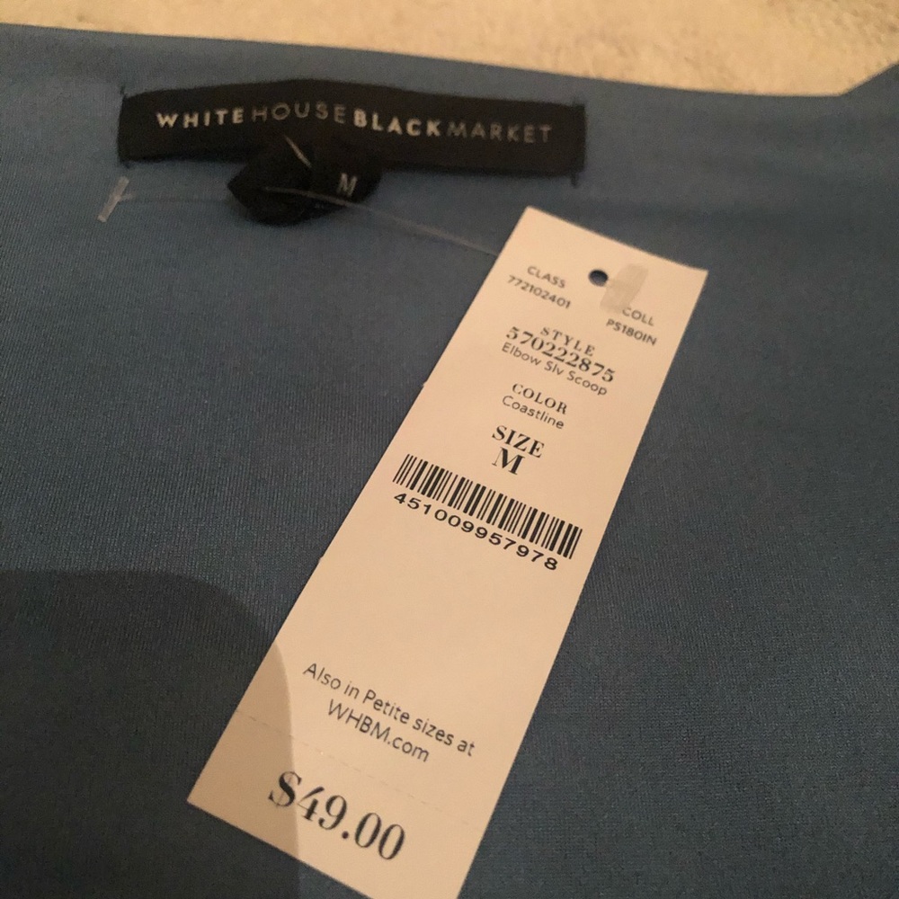 White House Black Market Blouse (blue) - Picture 2 of 2
